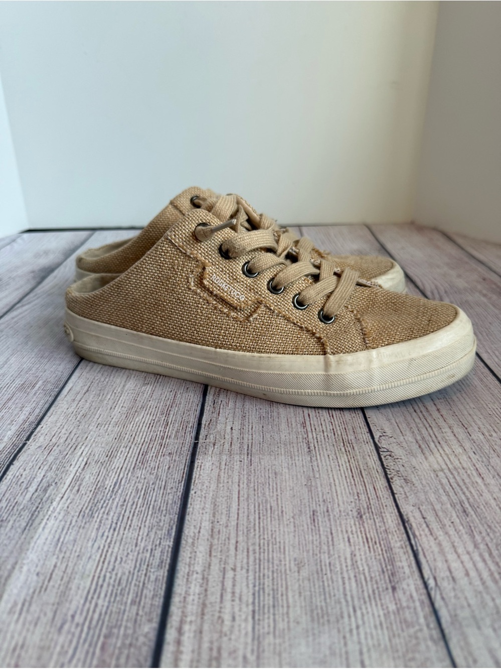 Rocket Dog Cheery Heidi Jute Slip On Mules Shoes 8.5